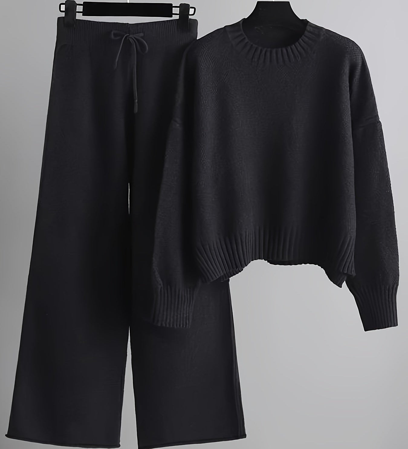 Emily™ Cozy Knit Loungewear Set | Relaxed Sweater and Wide-Leg Trousers