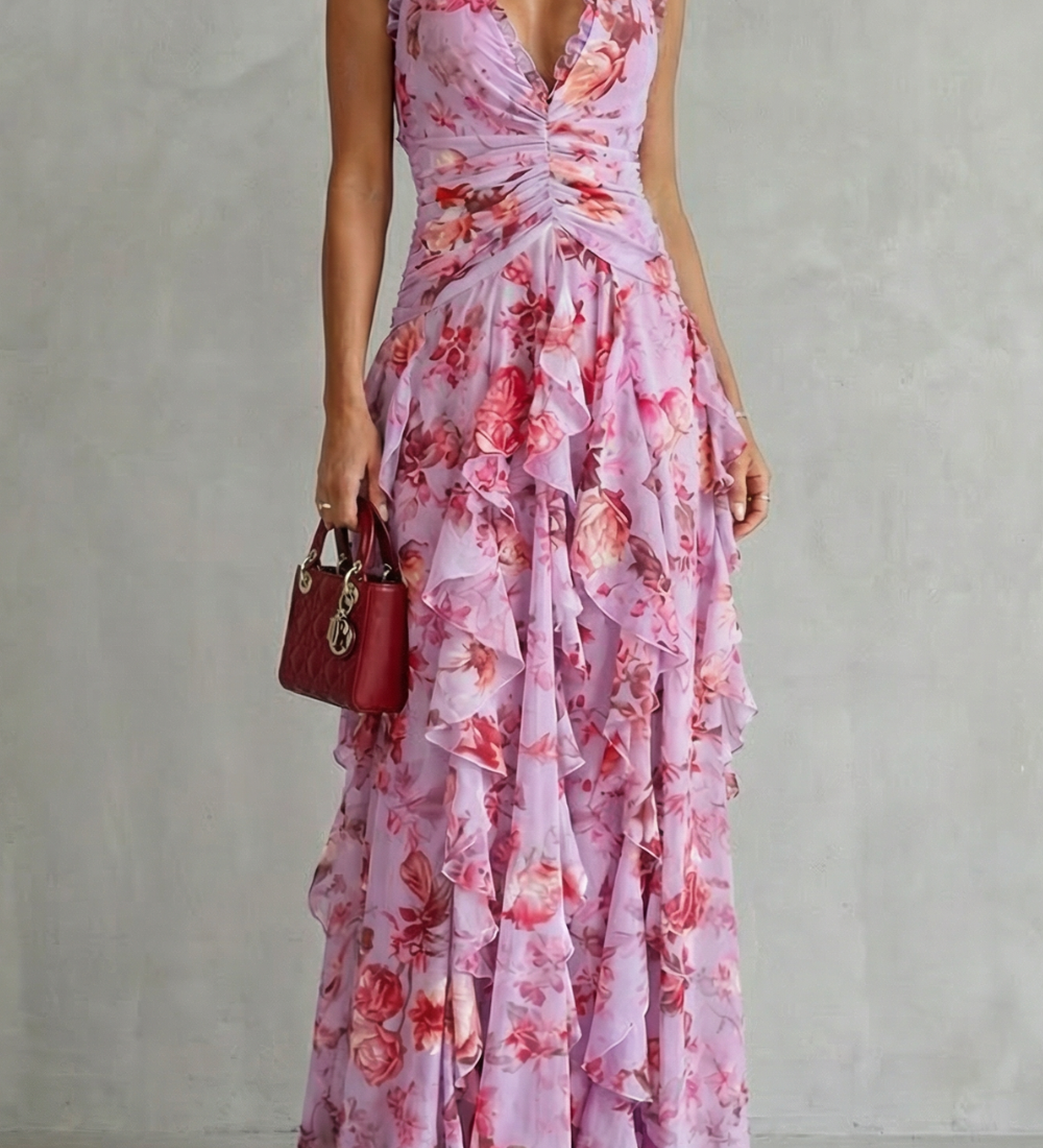 Bella | Halter Neck Maxi Dress