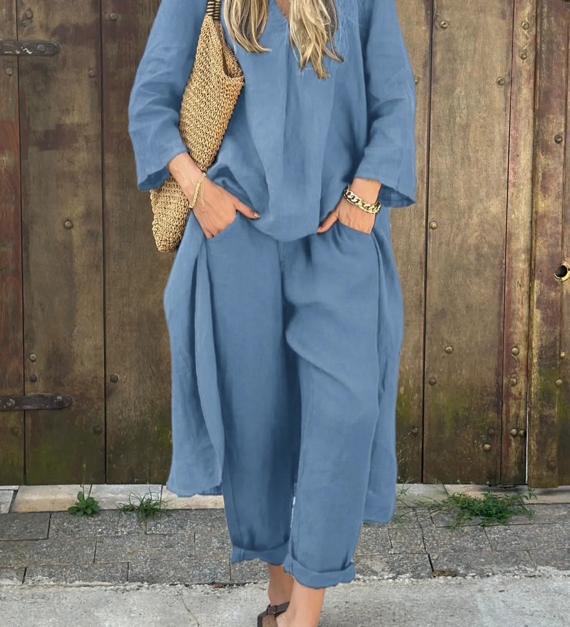 Carolyn™ Chic and Comfortable Set | Coordinated Top and Relaxed-Fit Bottoms
