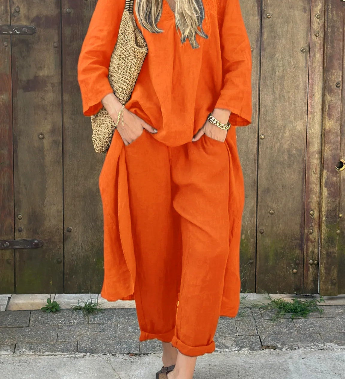 Carolyn™ Chic and Comfortable Set | Coordinated Top and Relaxed-Fit Bottoms