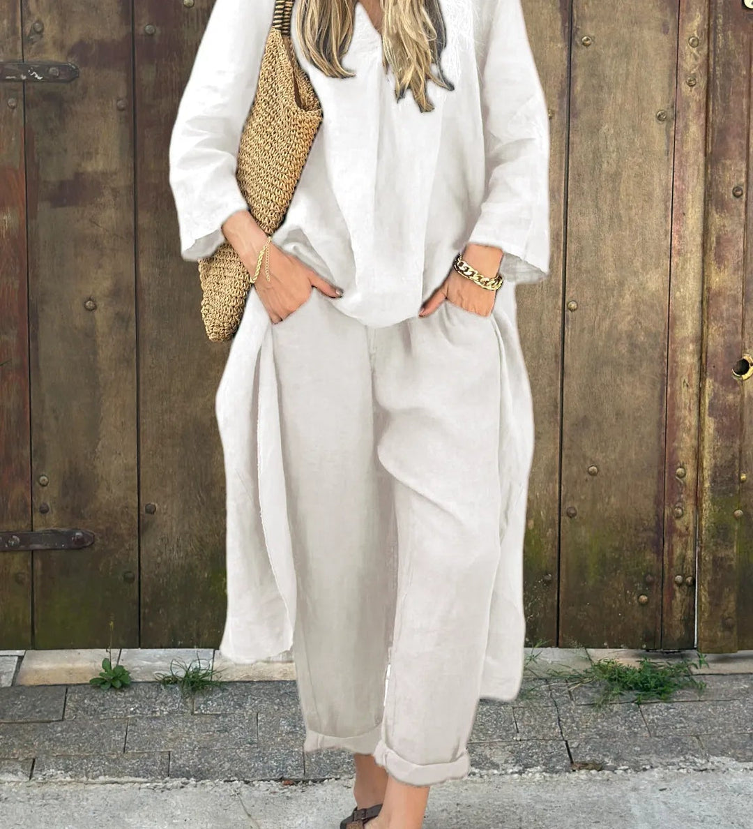 Carolyn™ Chic and Comfortable Set | Coordinated Top and Relaxed-Fit Bottoms