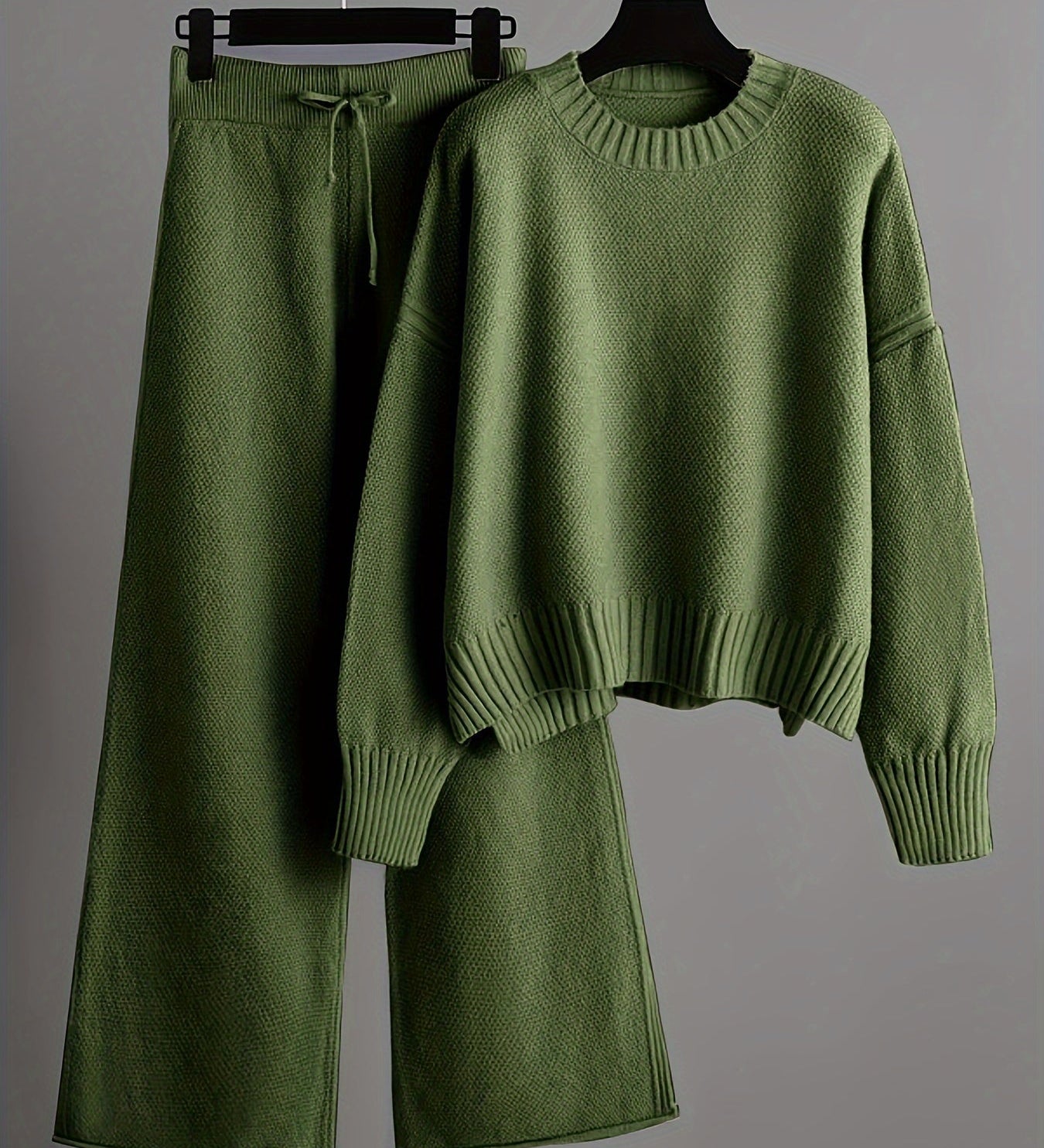 Emily™ Cozy Knit Loungewear Set | Relaxed Sweater and Wide-Leg Trousers