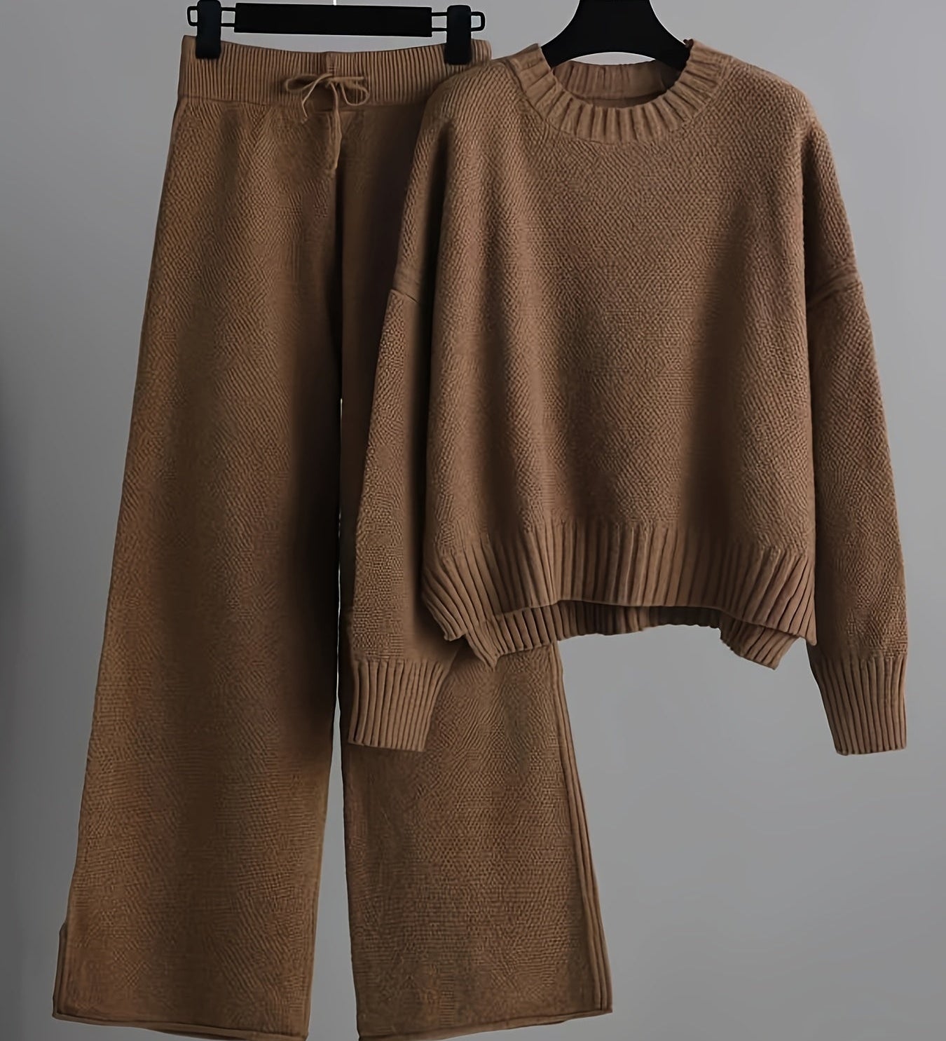 Emily™ Cozy Knit Loungewear Set | Relaxed Sweater and Wide-Leg Trousers