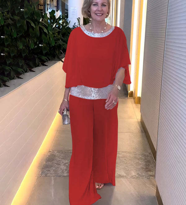 Nessa™ Classy Elegant Set | Relaxed Top and Wide-Leg Trousers