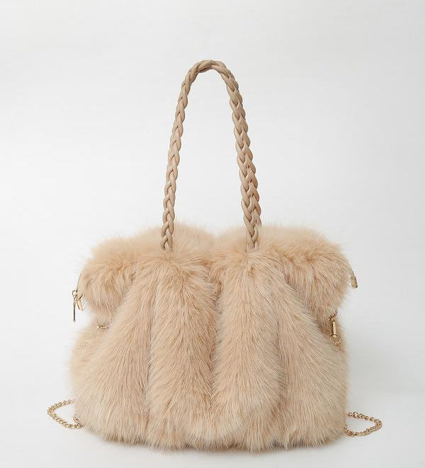 Bethany | Women Plush Velvet Shoulder Tote