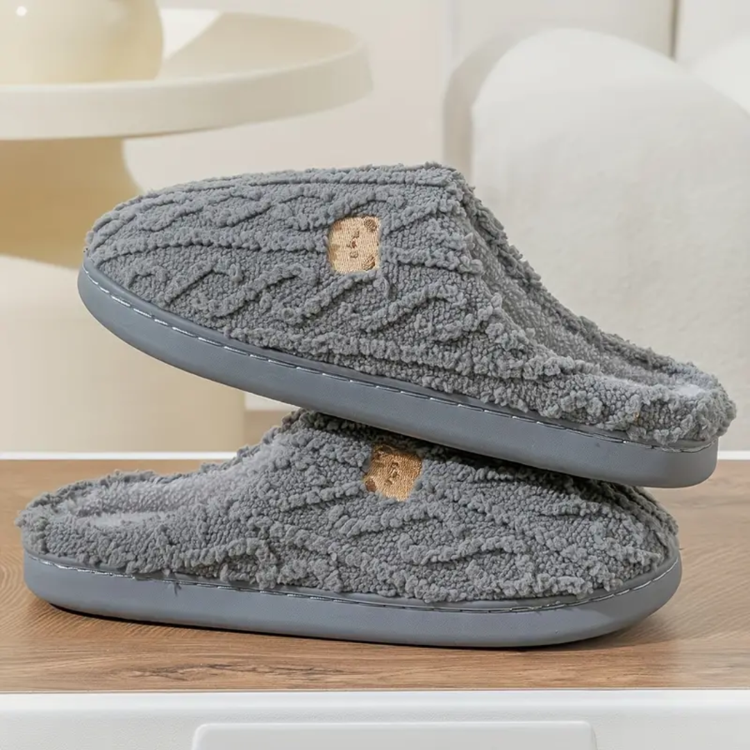 Carry - Bear Print Slippers