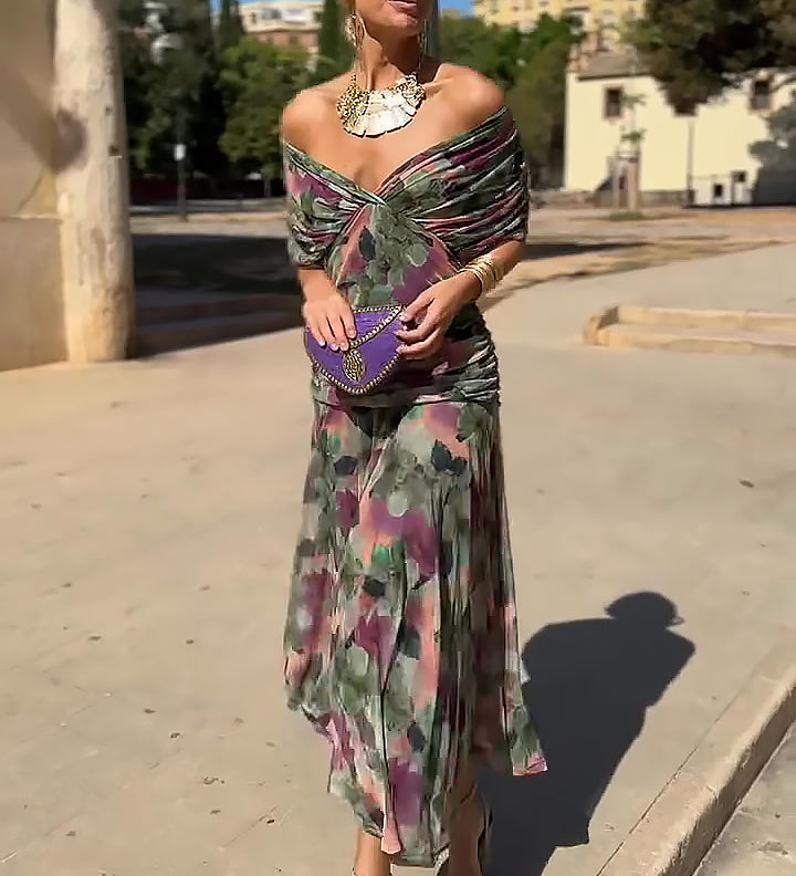 Delphine | Pleated Maxi Dress