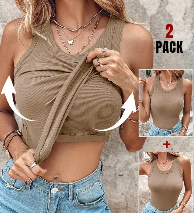 DASHA™ | Comfort Built-In Bra Tank Top (Pack of 2)