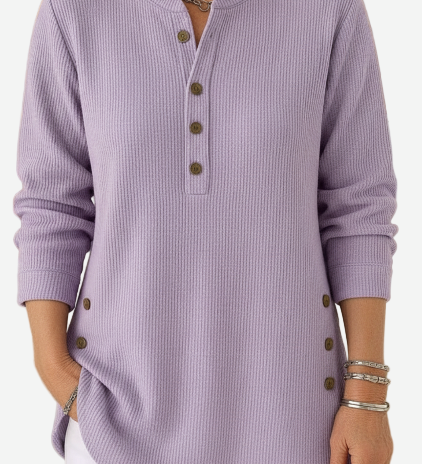Harperly – Long Sleeve Solid Knit Sweater