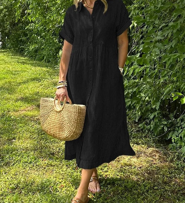 Vanessa - Striped Button-Up Dress