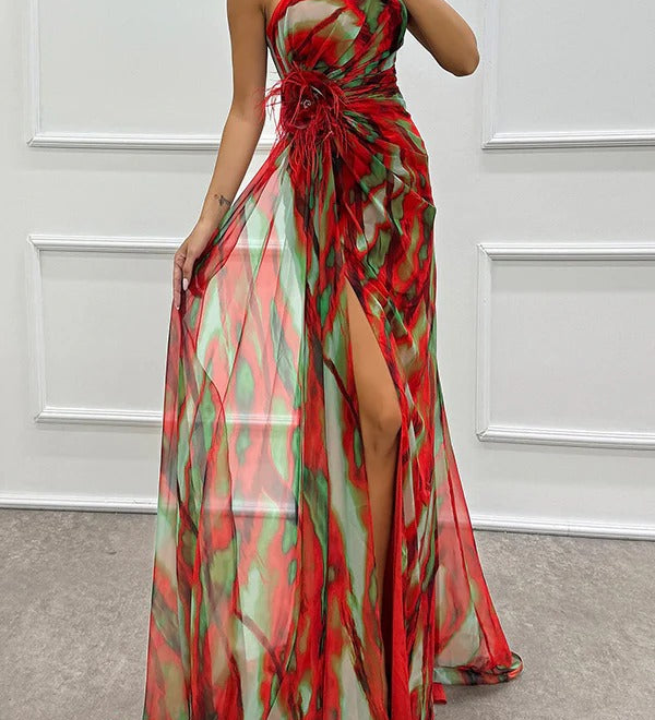 Élodie | Vibrant Draped Gown