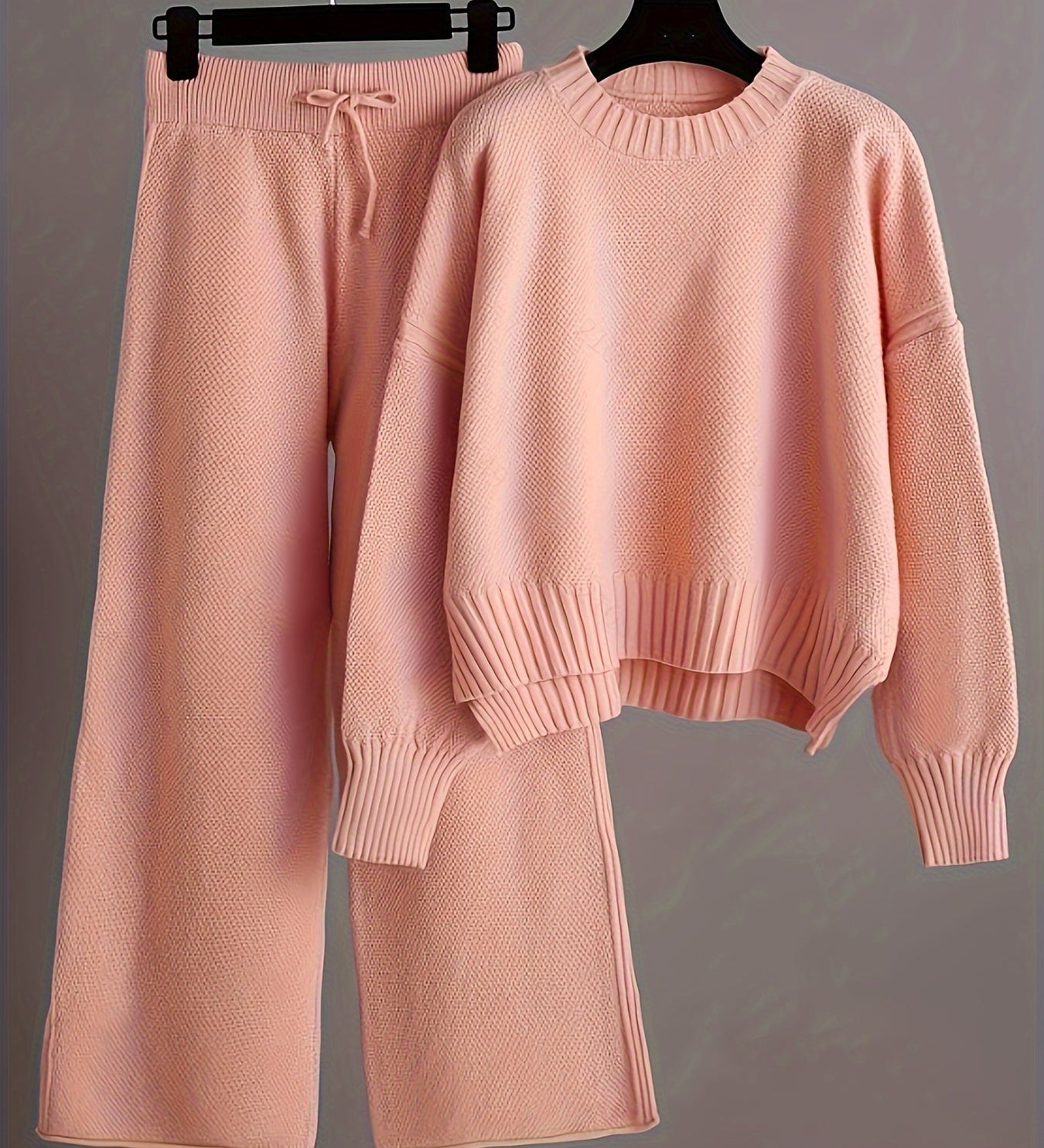 Emily™ Cozy Knit Loungewear Set | Relaxed Sweater and Wide-Leg Trousers