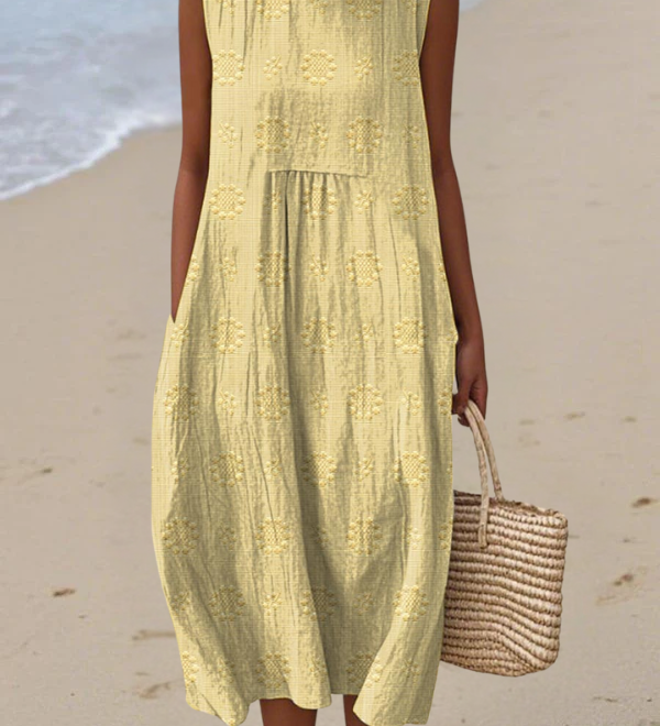 Rose Embroidered Midi Dress