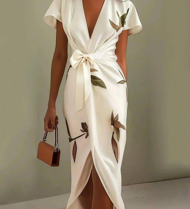 Tess - Elegant Wrap Midi Dress