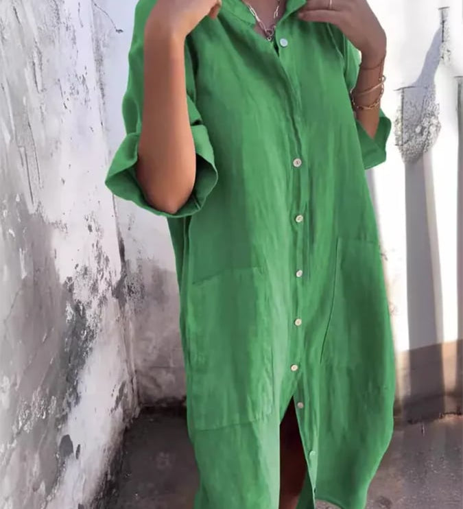 Leonie - Buttoned Breeze Dress