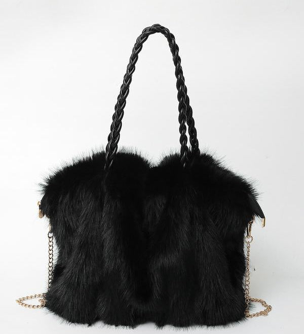 Bethany | Women Plush Velvet Shoulder Tote