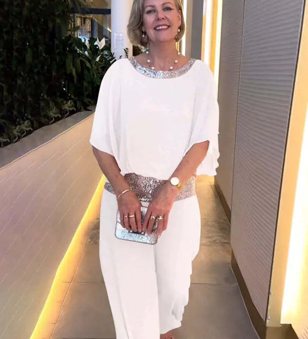 Nessa™ Classy Elegant Set | Relaxed Top and Wide-Leg Trousers