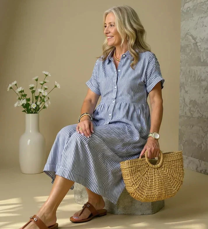 Yonika - Chic Striped Dress