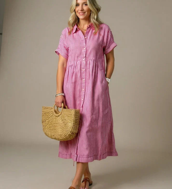 Yonika - Chic Striped Dress