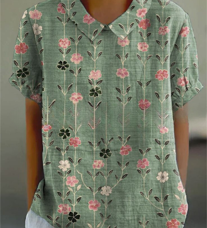 MARLENE™ | Women Vintage Print Shirt