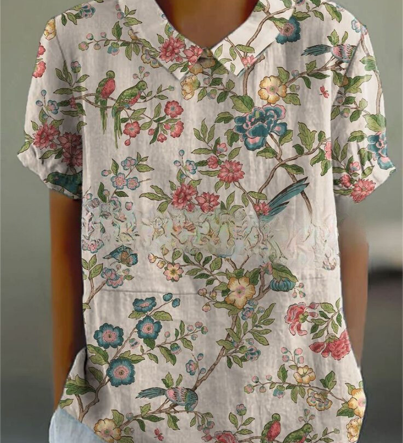 MARLENE™ | Women Vintage Print Shirt