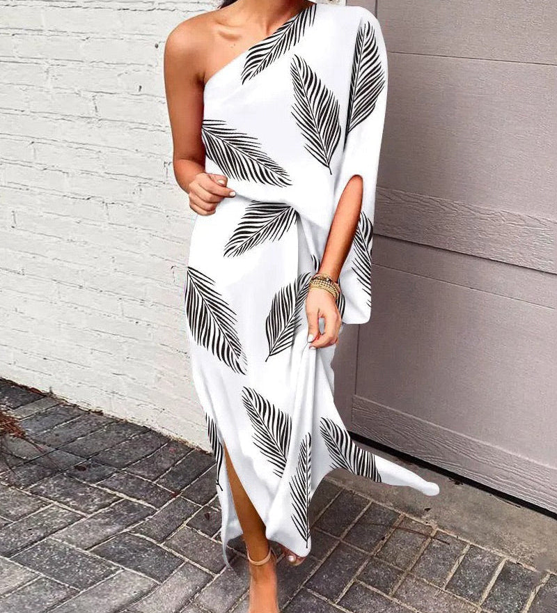 Lilian - One-Shoulder Floral Maxi Dress