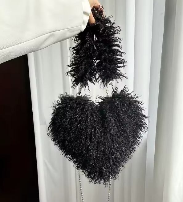 Felize | Women Heart Plush Crossbody Bag