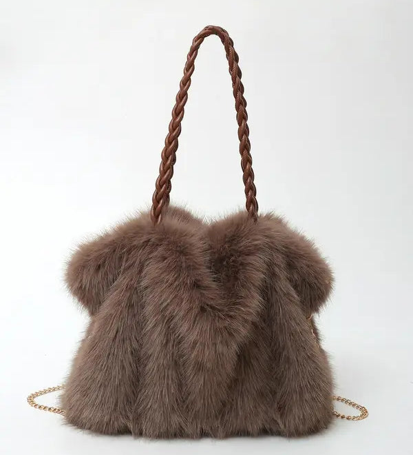 Bethany | Women Plush Velvet Shoulder Tote