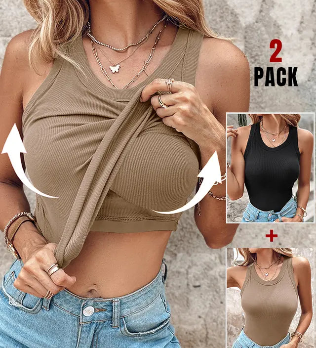DASHA™ | Comfort Built-In Bra Tank Top (Pack of 2)