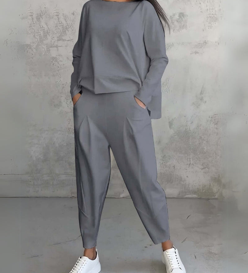 Jackquelin™ Elegant Lounge Set | Matching Chic Top and Trousers
