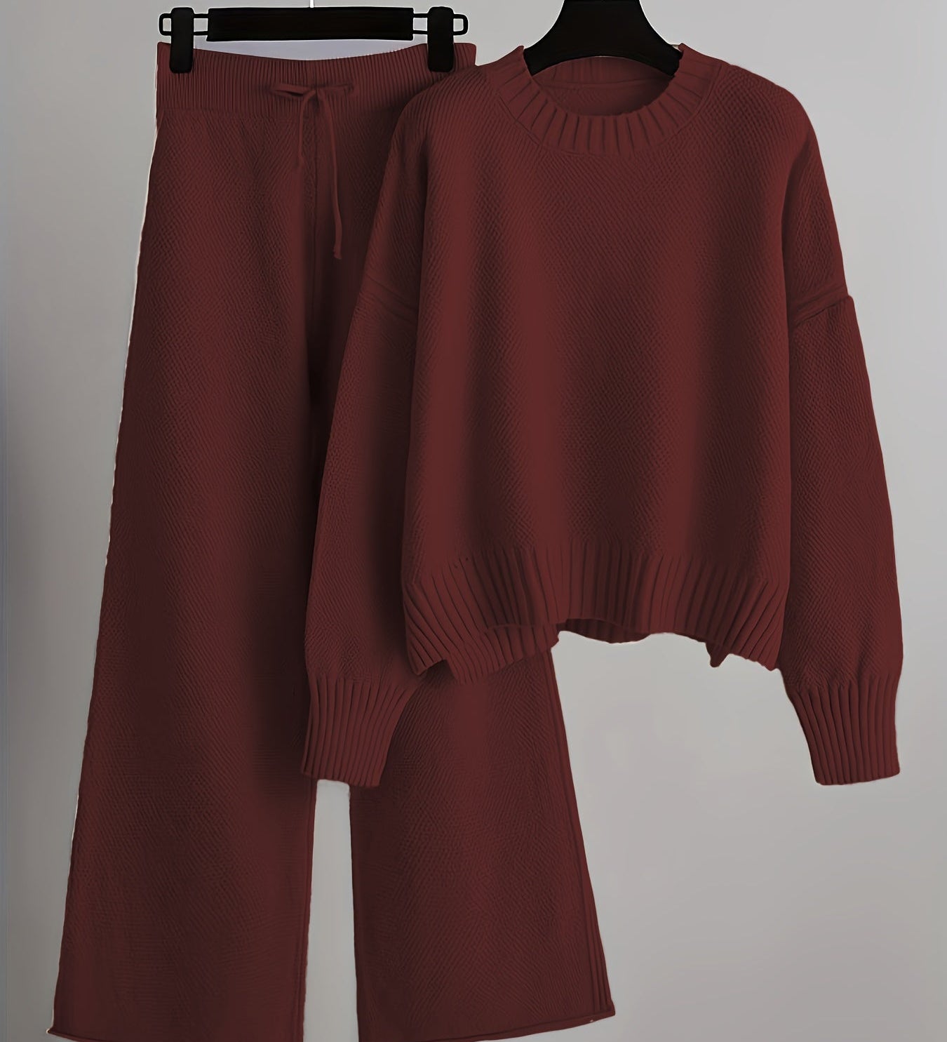 Emily™ Cozy Knit Loungewear Set | Relaxed Sweater and Wide-Leg Trousers