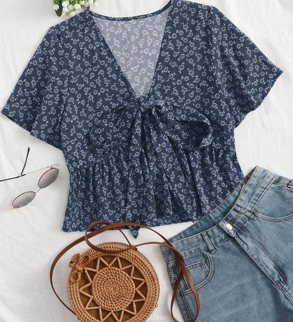 Althea Casual Summer V-Neck Flowy Top | Breezy Elegant Summer Top