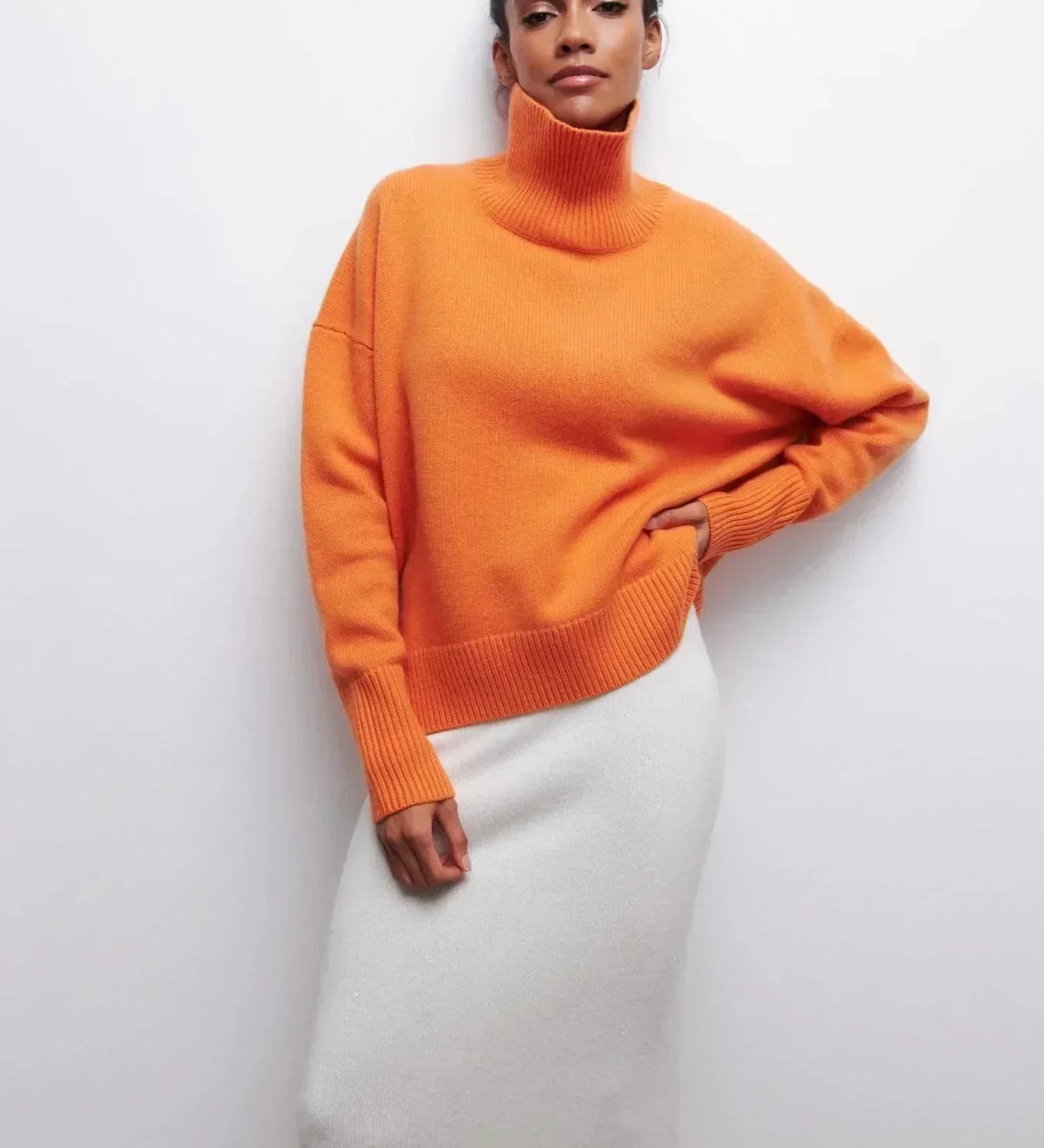 Cittra – Oversized Ribbed Turtleneck Sweater