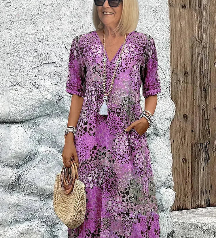 Rose - Vibrant Mid Length Dress