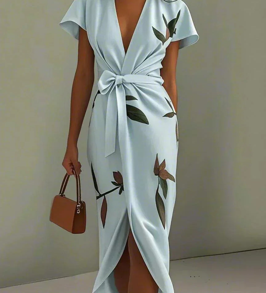Tess - Elegant Wrap Midi Dress