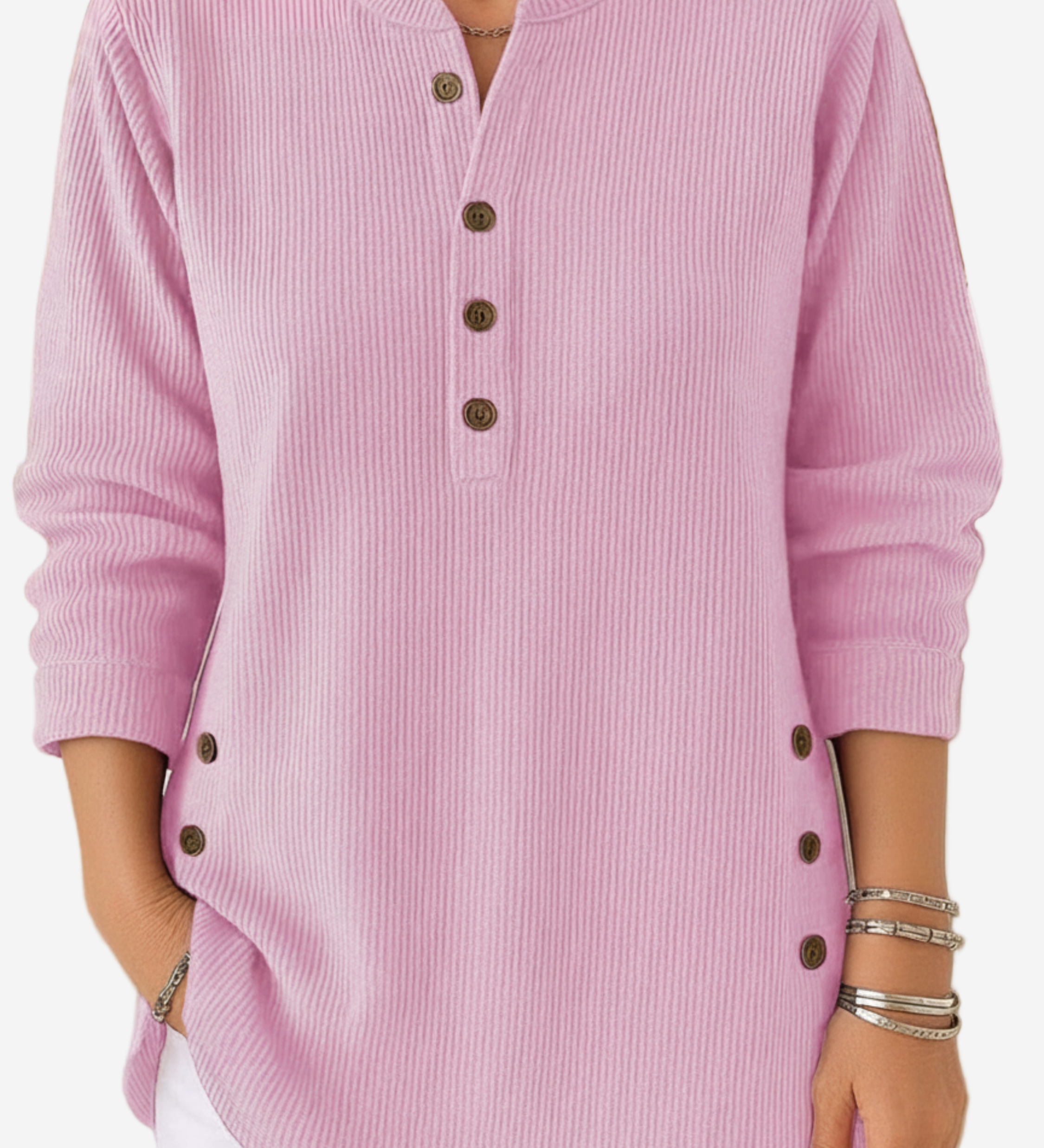 Harperly – Long Sleeve Solid Knit Sweater